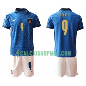 Italia Andrea Belotti 9 Bambino Maglia Prima Euro 2020 Manica Corta (+ Pantaloncini)